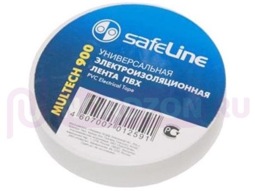 Изолента 19мм х 20метров белая  SafeLine MULTECH 900 0,15мм