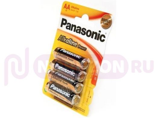 Батарейка LR6  Panasonic Alkaline BL-4 (блистер:4шт, коробка: 48шт) (цена за шт)
