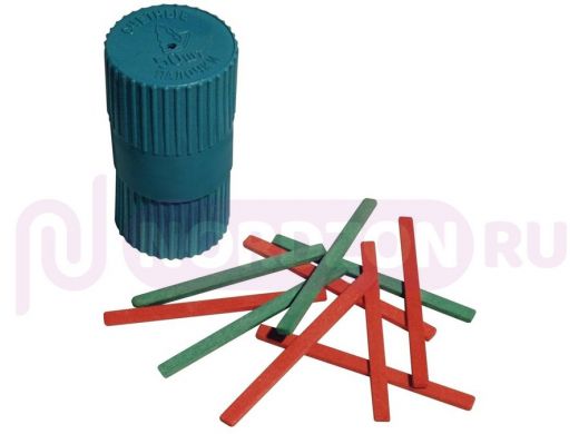 Счетные палочки (50 штук) двухцветные, из натурального дерева, в пластиковом тубусе, С 21 "BR-93876"