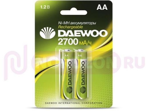 Аккумулятор AA 2700 mAh 1,2В Daewoo Ni-Mh BL-2 (цена за 1 элемент)