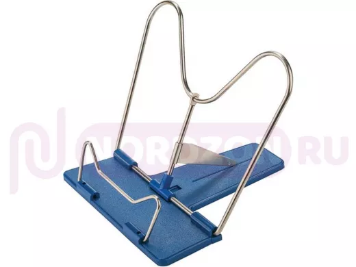 Подставка для книг, пластик/металл никелированный, европодвес 