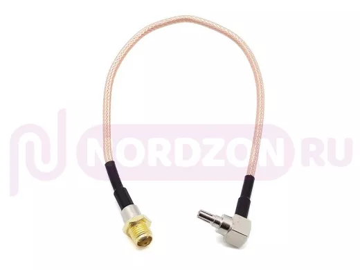 Переходник SMA (female, гнездо) - CRC9 (male, штекер) угловой Пигтейл (УПАКОВКА 10шт) цена за 1шт