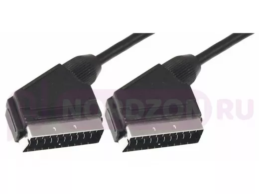 Шнур SCART шт - SCART шт 21pin  3М  (21pin) (GOLD)  REXANT