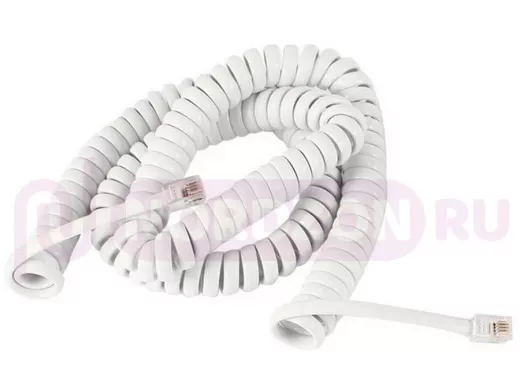 Телефонный кабель витой  7,5м  белый в пакете SC-814HC  7,62М