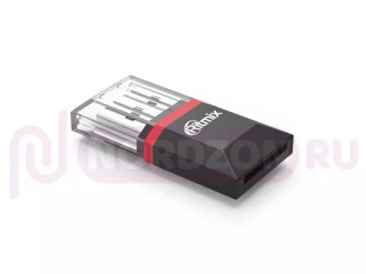 Картридер RITMIX CR-2010, USB 2.0, порт microSD, черный