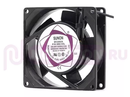 Вентилятор  220В;   92х92х25мм;   SUNON SF23092A, 