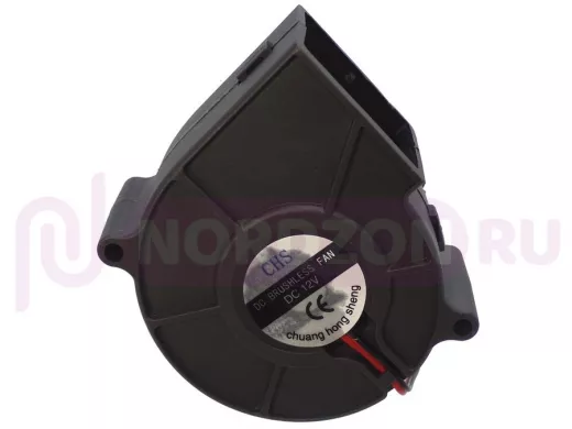 Вентилятор  +12В;   75х75х30мм;  центробежный 75*30 мм. 12 В 0,2 А