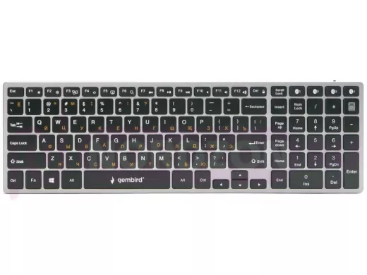 Клавиатура беспроводная  Gembird KBW-2, Bluetooth,переключение между 4 устройствами,106 кл.,мультиме
