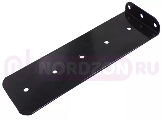 "ПАПРИКА-250-L1-BK" кронштейн чёрный для скрытого крепления полок,80х250х2мм, 9отв.6,5мм,без полки