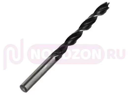 Сверло по древесине, 6 мм, сталь углеродистая, HRC>36,цилиндр.хвостовик