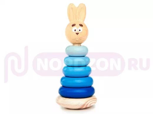 Пирамидка "Зайчонок"  игрушки из дерева