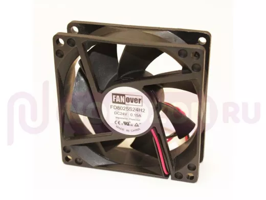 Вентилятор  +24В;   80х80х25мм;  0,15А 