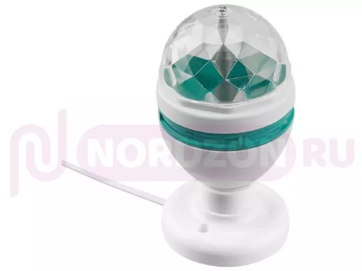 Диско-лампа светодиодная e27, подставка с цоколем e27 в комплекте, 230 В