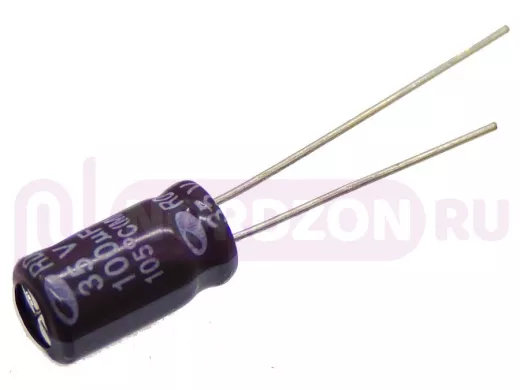 Конденсатор электролитический   100mf x    35V  (6,3x11) 105 RD, Samwha