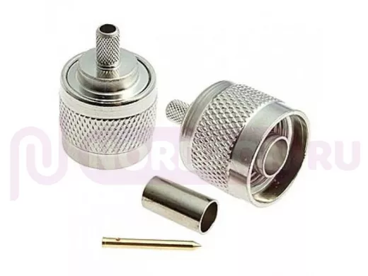 Высокочастотный разъем N-C58P штекер под обжим для кабеля RG58