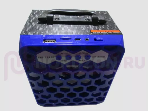Колонка Bluetooth  MS-131 ВТ портативная, активная  (FM-тюнер, USB, microSD, Bluetooth)