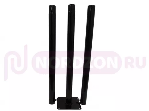 "ОПОРА ДАЧНАЯ-3000-13837" высота 3м, черная, садово-парковая для светильников, диаметр трубы 51мм