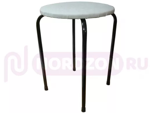 Табурет универсальный "TABURETTO-13994" круглое сиденье, чёрные ножки, светлый верх