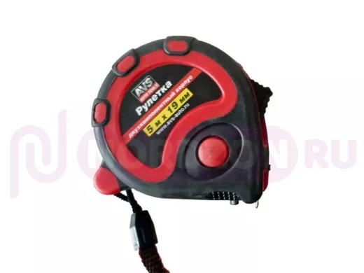 Рулетка 5м х 19 мм двухкомпонентный корпус (3 фиксатора) AVS MT5019R