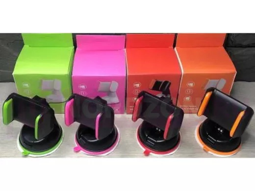 Автодержатель  на присоске 0103, чёрно-оранжевый