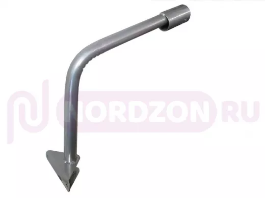 Кронштейн для светильника или прожектора настенный "КОБРА-2-14105" серебристый, стальной,вылет 0,35м