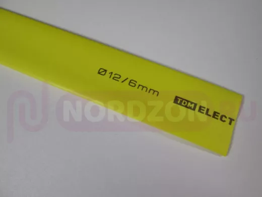 Термоусадка TDM ТУТнг 12/6 желтая 1м SQ0518-0223