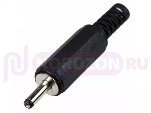 Штекер питания 1,1 х 3,5 х 9,5мм пластик на кабель, 3-140