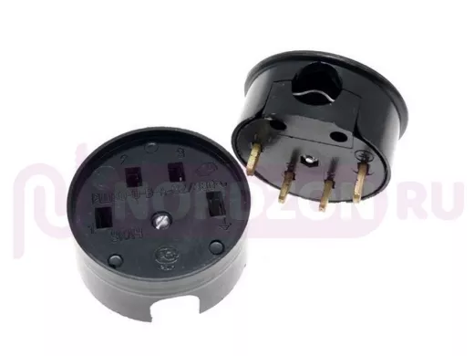 Разъем РШ-ВШ 32А 380В 3Р+РЕ (круглый) TDM