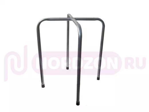 Каркас для табурета "TABURETTO-14904" серебристый с колпачками и отверст.для крепления сиденья, 16мм