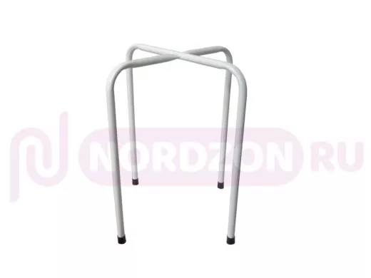 Каркас для табурета "TABURETTO-14908" БЕЛЫЙ с колпачками и отверстиями для крепления сиденья, 16мм