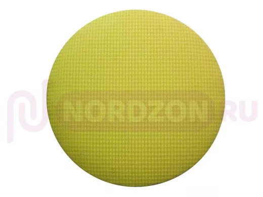 Сиденье для табурета "TABURETTO-14928" диаметр 310мм жёлтый, мягкий флок с текстуровкой
