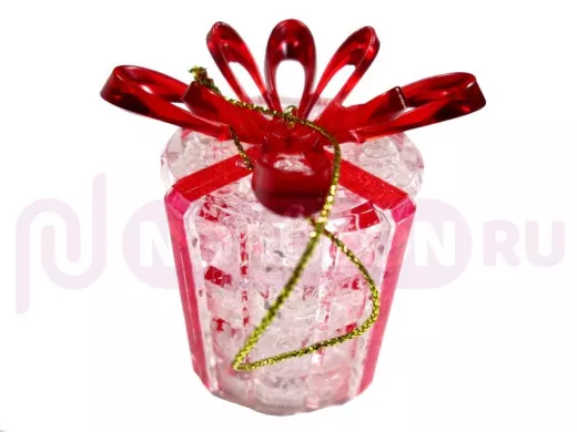 Фигура светодиодная на подставке "Новогодний подарок", RGB