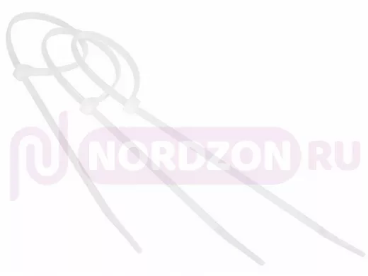 400х5мм кабельный хомут (стяжка) белая (100 шт) профессиональная