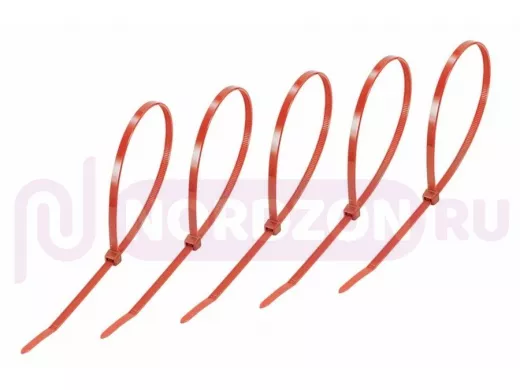 400х5мм кабельный хомут (стяжка нейлонoвая) nylon красная (25 шт) REXANT