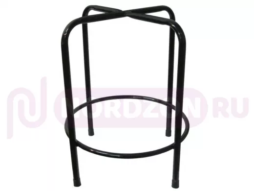 Каркас для табурета с подставкой для ног "TABURETTO-15104" ЧЁРНЫЙ с колпачками, 16мм