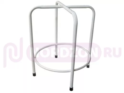 Каркас для табурета с подставкой для ног "TABURETTO-15105" БЕЛЫЙ с колпачками, 16мм