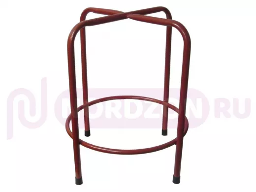 Каркас для табурета с подставкой для ног "TABURETTO-15106" КРАСНЫЙ с колпачками, 16мм