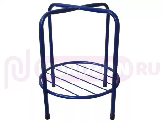 Каркас для табурета с полочкой и подставкой "TABURETTO-15108" СИНИЙ с колпачками, 16мм