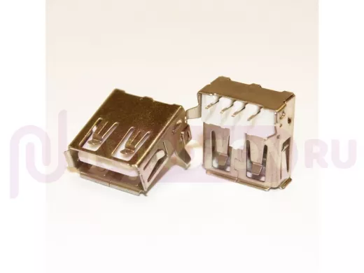 Разъём компьют: гнездо USB-A на плату, USBA-1J (выв. перпендик. плоскости) 107757