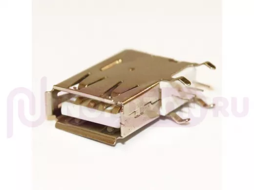 Разъём компьют: гнездо USB-A на плату (выводы сбоку плоскости)