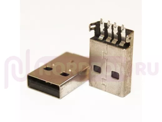 Разъём компьют: штекер USB-AR на плату (выводы параллельно плоскости)