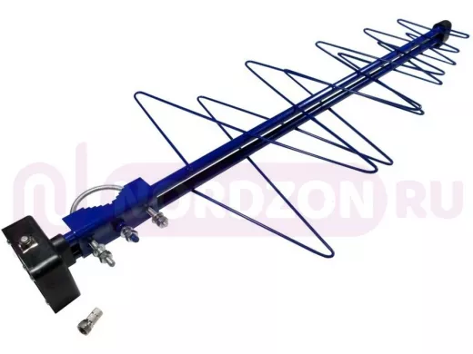 "БАБОЧКА-15А-5ВОЛЬТ" АКТИВНАЯ СИНЯЯ уличная ТВ антенна с усилителем DVB-T2, питание 5В от приёмника