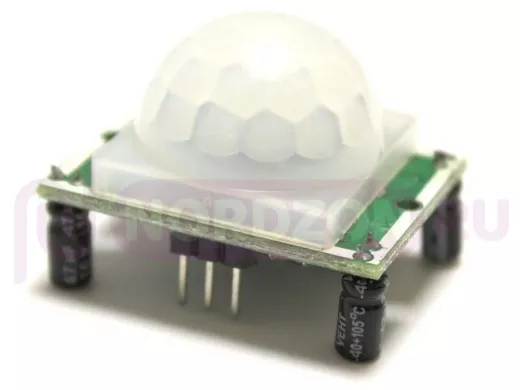 Датчик движения ИК HC-SR501 "EM-515" (BISS0001, Uпит: 5..20V, дальность: 3..7м, задержка: 5..300с)