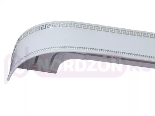 340см карниз ДНК Меандр 3 БЕЛЫЙ в индивид. упаковке ультракомпакт