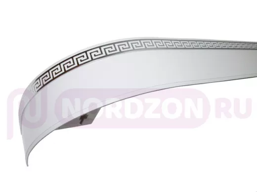 280см карниз ДНК  ЛАБИРИНТ 2 БЕЛЫЙ СЕРЕБРО в индивид. упаковке ультракомпакт