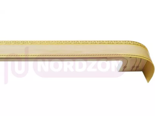 300см карниз ЕСЕНИН СЕРЕБРО 3х рядный с декор. планкой 70мм КОТО гл. в инд. уп. ультракомпакт