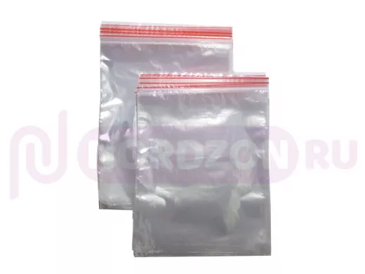 Пакет с защёлкой (замком)  200х300мм "PKT-16696" грипперы с заст Zip-Lock 100шт (цена за 1шт)
