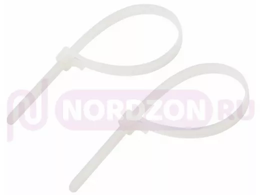 200х8мм хомут (стяжка) многоразовый 100 шт белый СКМ-200 R