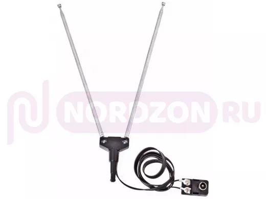 Телевиз. антенна телескопич. 4 секции, с адаптером симметризатор 