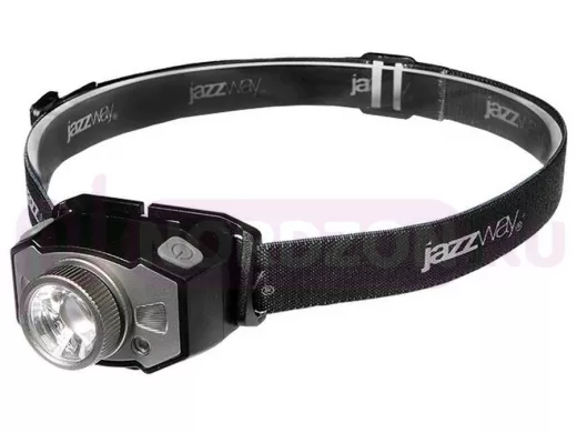Фонарь  Jazzway AccuH1- L5WZ-bk, чёрно-серый ( фонарь налобный зуммитруемый, с литий-полимерным акку